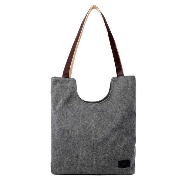 

canvas women's bag 2020 spring and summer simple new korean version of the light shoulder shoulder shopping bag