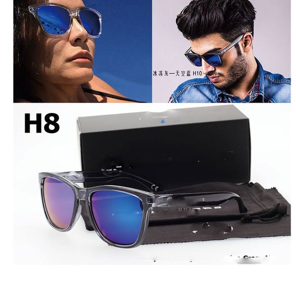 

brand design men's and women's sunglasses classic gafas coating outdoor sports polarized sunglasses uv400 hawker, White;black