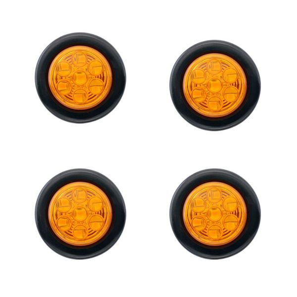 

4pcs car round side marker 24v lights truck 7 leds lights round trailer lamp