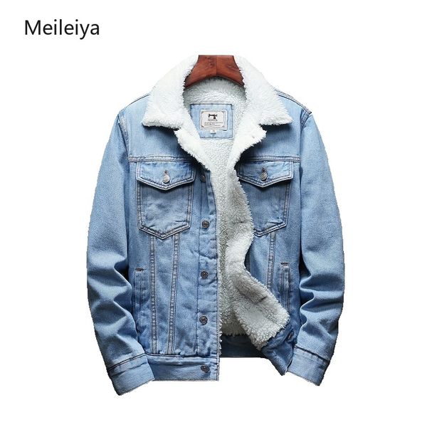 

outerwear warm denim coats new men largesize wool liner thicker winter denim jackets size6xl men light blue winter jean jackets, Black;brown
