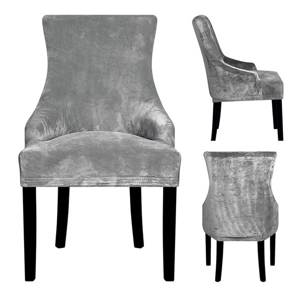 

real velvet fabric sloping arm chair cover big size xl size wing bakc king back chair covers seat covers for l party banquet