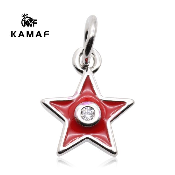 

10pcs/pack sweet style plated zircon pentagram small pendant for making bracelet necklace earrings jewelry, Bronze;silver