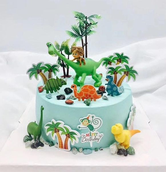 

16pcs / серия украшение украшение десерт сцена рождения торт набор праздник вечеринка динозавр торт