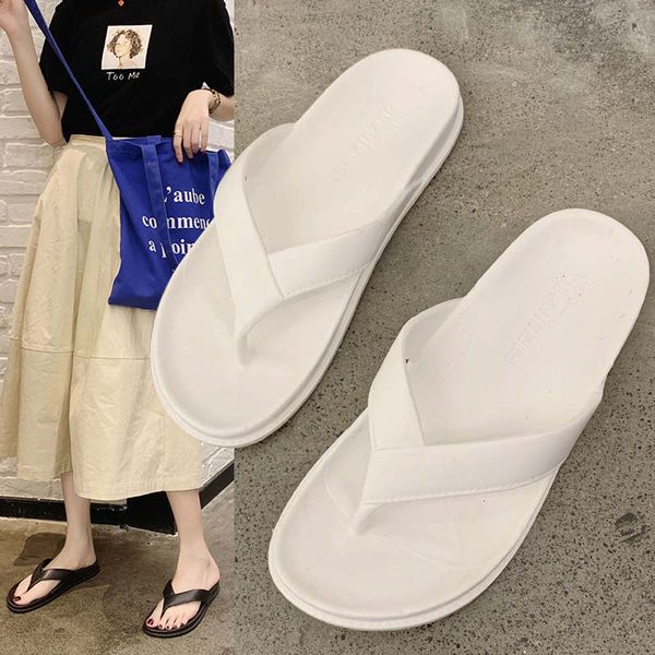 

34 slippers rubber slide sandal floral brocade men slipper gear bottoms flip flops women striped beach causal slipper with box size:35-45, Black