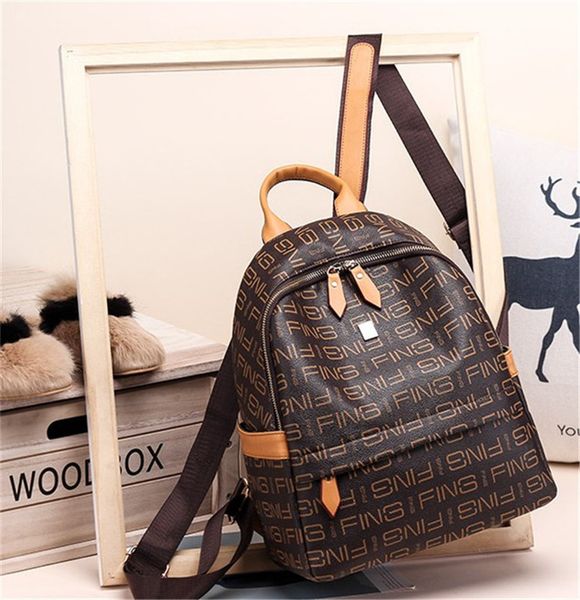 

designer preppy style new fashion women backpack pu leather retro female schoolbags teenage girl travel books rucksack shoulder bags 2