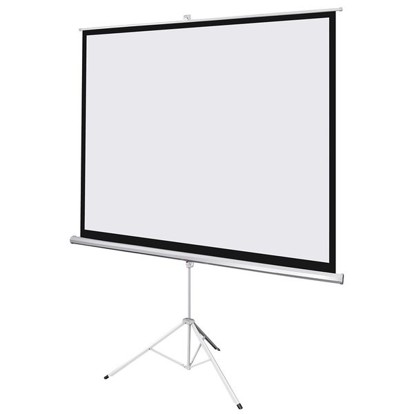 

70in diagonal portable pull up projector screen hd home movie projection w/ stand tripod