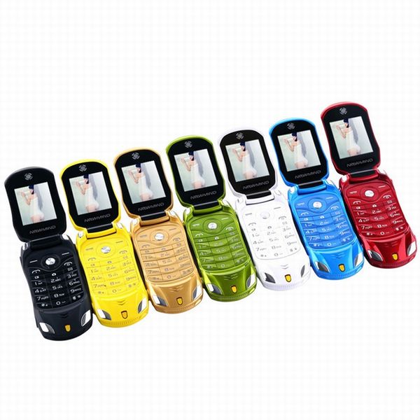 

flip mini cartoon cell phone child car student unlocked dual gsm card small model fm camera cell mobile phone