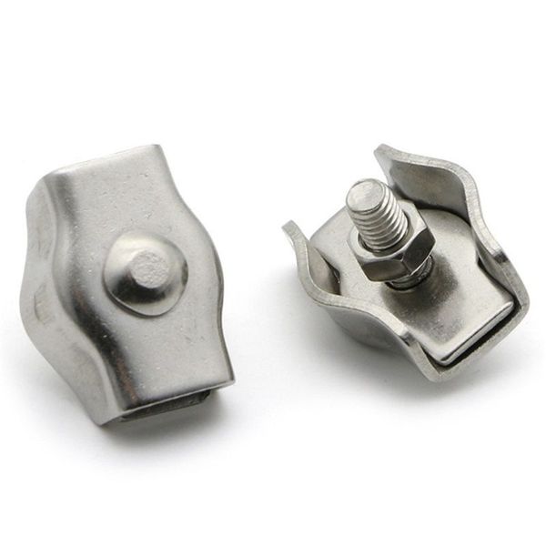 

5pcs 304 stainless steel wire rope clip single grips cable clamp marine hardware