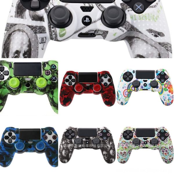 

aelfw camo camouflage soft silicone 4 case protection skin sleeve for playstation cover controller for ps4 gamepadfedex emsshipping