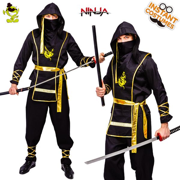 

men's ninja costume cosplay halloween party masquerade movie black dress clothes role play ninja costumes, Black;red