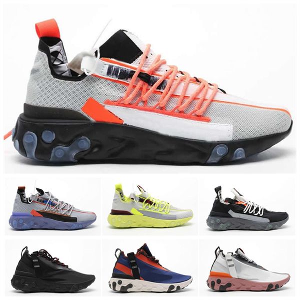 

react wr ispa react runner mid wr ispa mens running shoes men women black white element 87s sports trainer sneakers size 36-45