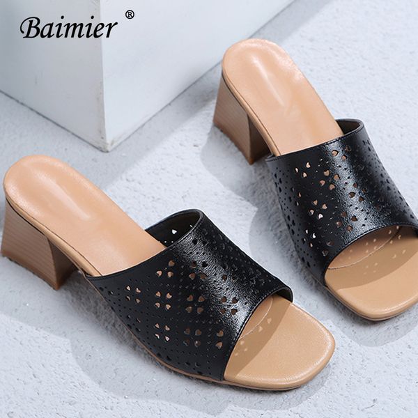 

sandals 2021 fashion open toe women mules outdoor slipper platform high heels casual summer, Black