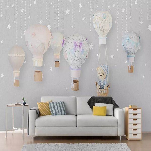 

custom large mural 3d wallpaper fairytale world cartoon hydrogen balloon child bedroom mural tv back wall decor deep 5d embossed