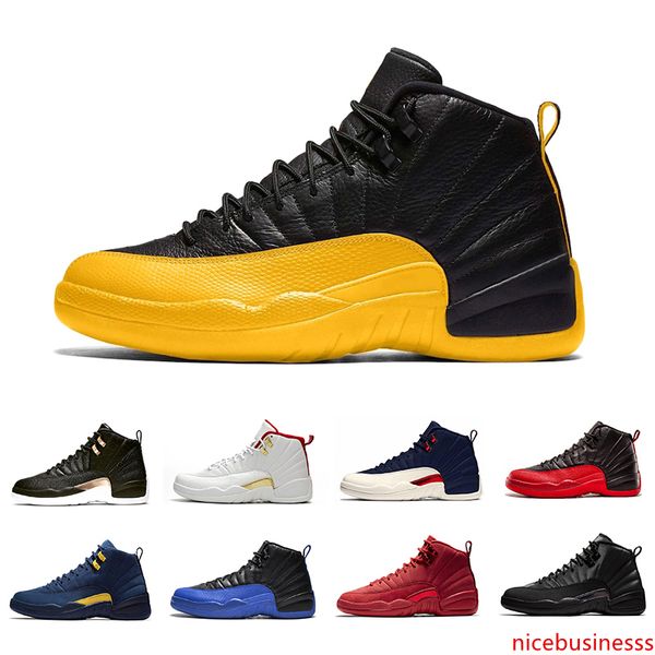 

university gold 12 game royal 12s mens basketball shoes winterize bulls fiba gym red flu game the master taxi men sports trainer sneakers