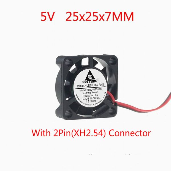 

dc 5v 0.15a 10000rpm 2.5cm 25x25x7mm 2pin mini модель ремонт бесщеточный вентилятор охлаждения