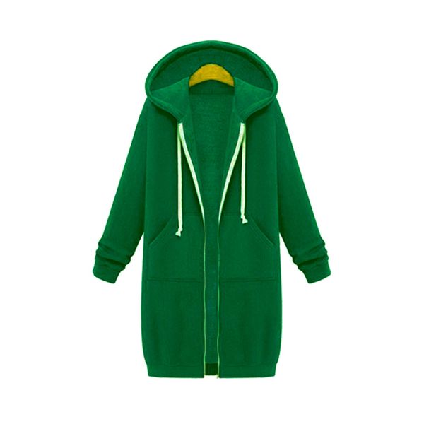 

autumn women hooded hoodies girls long sleeve winter plus size coat 4xl 5xl thick green jacket casual sweatshirt ladies hot, Black