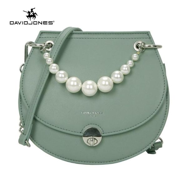 

david jones women handbag faux leather female crossbody bags small lady beading shoulder bag girl messenger bag drop shipping