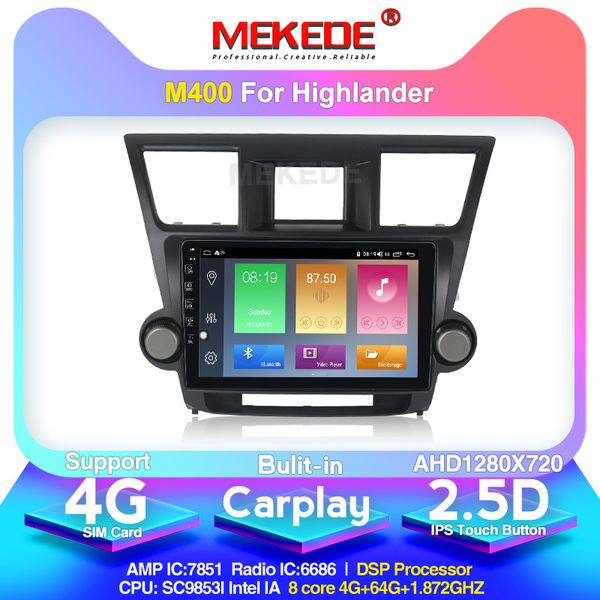 

ips dsp 2 din android 10.0 car radio multimedia video player for highlander 2007-2014 gps navigation no dvd 4g lte wifi