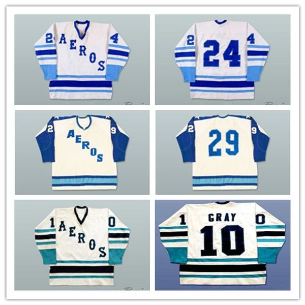 

Custom XS-5XL 10 John Gray 24 Glen Irwin Houston Aeros Hockey Jersey Stitch Sewn Any Player or Number Free Shipping