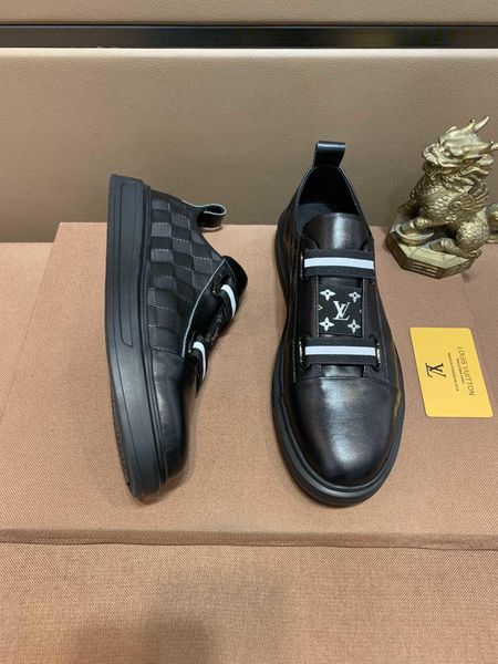 

d5 мода повседневная обувь качество кожи мужской обуви естественный комфорт дышащая обувь люкс оригинальный упаковка коробки zapatos hombre, Black