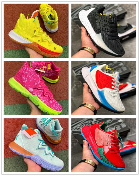 

Кирие 5 Губка Боб CJ6951-700 Кирие 2 Лоу Мистер Крабс SBSP EP CJ6951-600 CJ6952-600 Обувь США 7-12