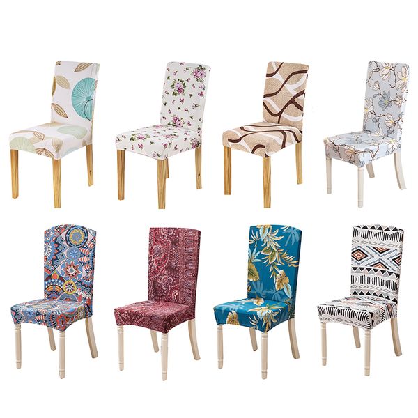 

forcheer chair cover dining floral print universal spandex stretch slipcover chair removable washable 1 pc