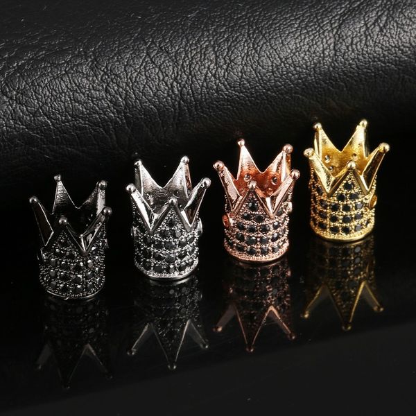 

zircon pendant imperial crown micro insert jewelry accessories bracelet necklace diy handmade romantic classic connector charm, Bronze;silver