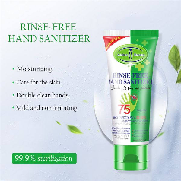 

stock rinse hand sanitizer 50ml gel hand sanitizer 75% antibacterial gel alcohol hand disinfection sterilization portable non-washing