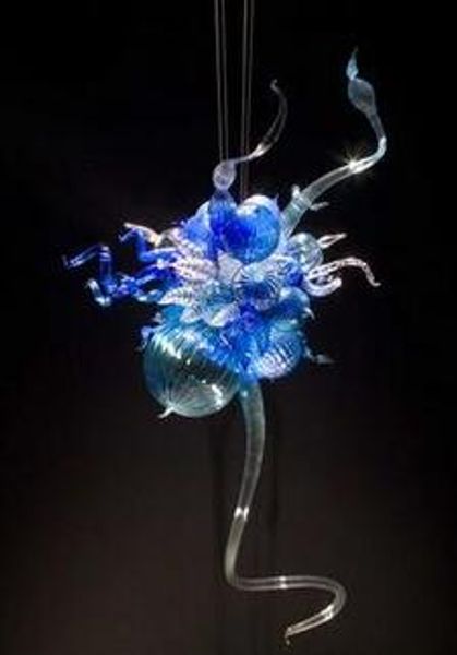 

lamps mini size modern crystal chandelier lighting art decor blue chandeliers ac 110v-240v hand blown glass bedroom lights