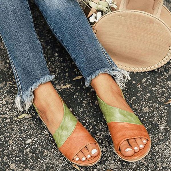 

shujin women fashion sandals summer casual peep toe pointed flat sandals female fish mouth breathable comfortable shoes 2020, Black