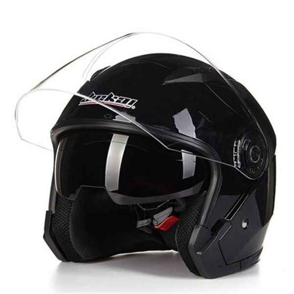 

motorcycle helmets high strength open face capacete motorcycle vintage helmets with dual lens motorbiker scooter riding helmet