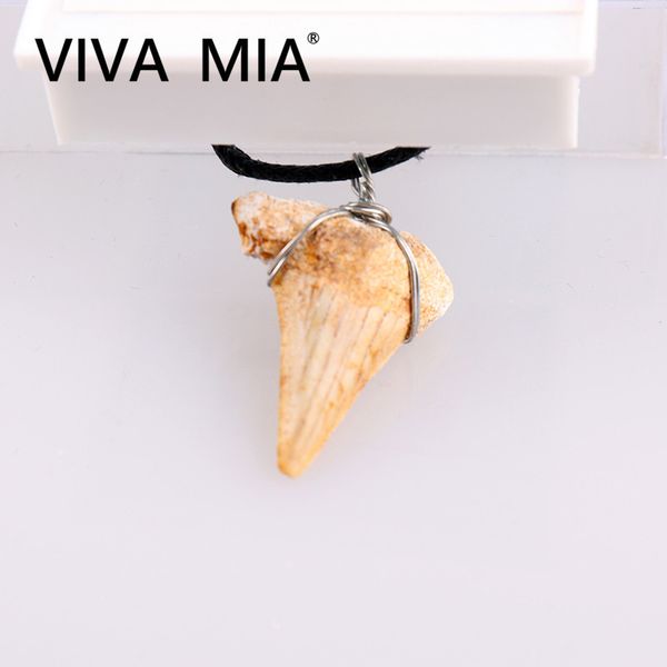 

1pc shark tooth necklace natural otodus pendant fossils rope female male natural couple necklaces jewelry gift, Silver