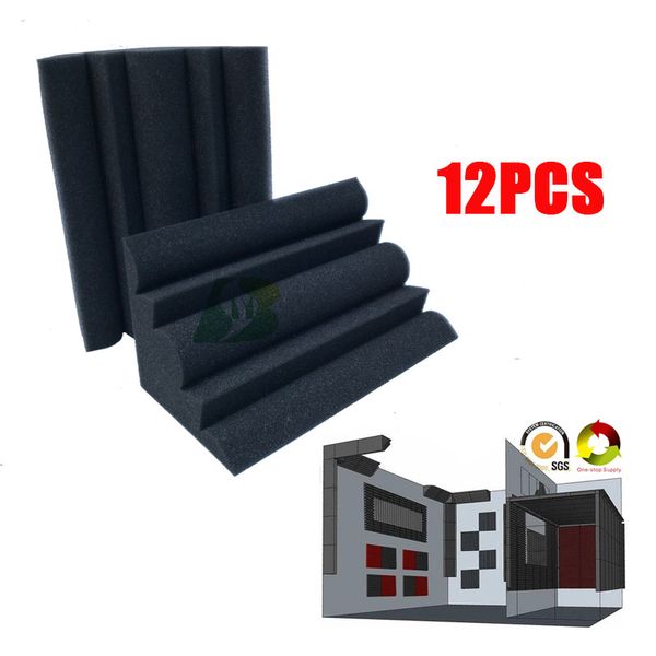 

12pcs малого bass ловушка пена акустической губка студия звук лечение угол клин звукопоглощение пена 4,7 х 4,7 х 9,4" дюйм