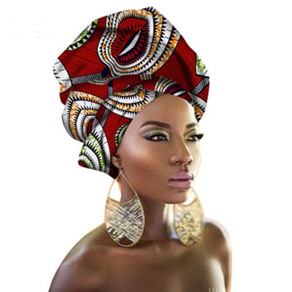 

national decorative scarf shawls women african headtie head wrap african traditional fashion wax printed ankara cotton headscarf, Red