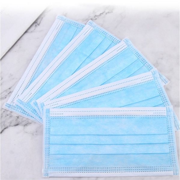 

dhl ship factory pri3 ply masks blue dustproof pollution care face mask ear loop3 layers facemasks yw6h