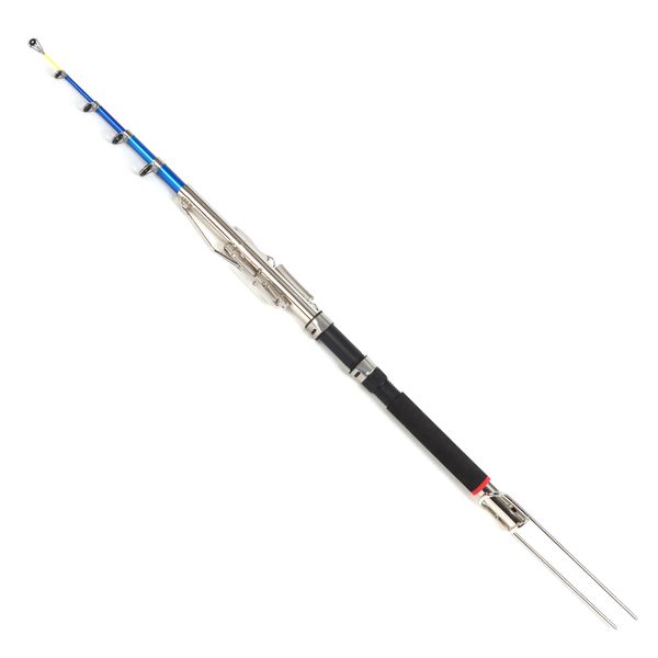 

adjustable automatic 2.1/2.4/2.7m fishing rod sea pool fishing pole + stainless steel ends field cutting de pesca