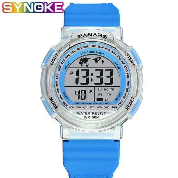 

synoke children watch sports watches boys girls led digital wristwatch fashion kids cartoon waterproof electronic wrist 8117