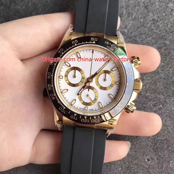 

6 Style Best Quality 40mm Cosmograph 116508 116506 116520 Rubber Bands Swiss CAL.4130 Movement Chronograph Automatic Mens Watch Watches