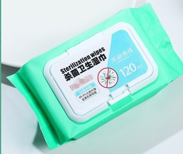 Tissue caixas guardanapo desinfetante toalhetes anti-sépticos molhado limpeza de álcool tecido descartável dintarware papel sanitário