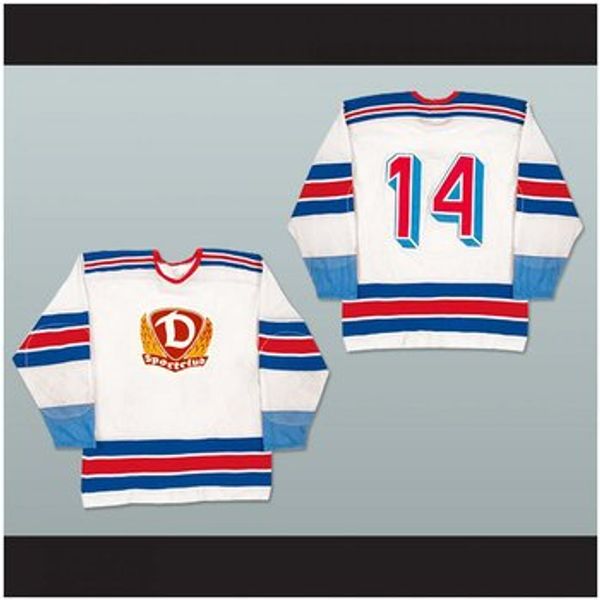 

custom xs-5xl sports club dynamo berlin hockey jersey stitch sewn any player or number ing, Black;red