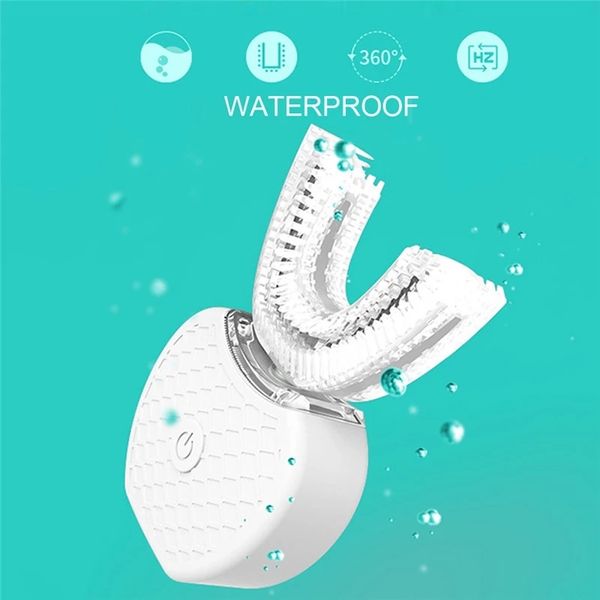 

intelligent automatic sonic u-type electric toothbrush for 360 degree tooth usb charging teeth tooth whitening blue light