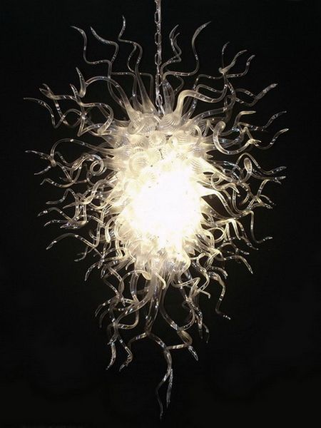 

vintage style new house decoration pendant lamps 100% mouth blown borosilicate clear dale chihully style chandeliers