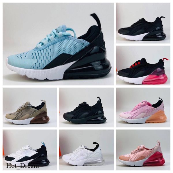 

2020 new kids running shoes half palm aircushioned training shoes boys girls mesh aircushioned breathable casual shoes, Black