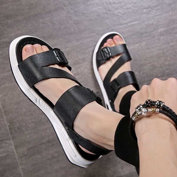 

new fashion beach shoes man 2017 summer men's casual sandals sandals men, Black