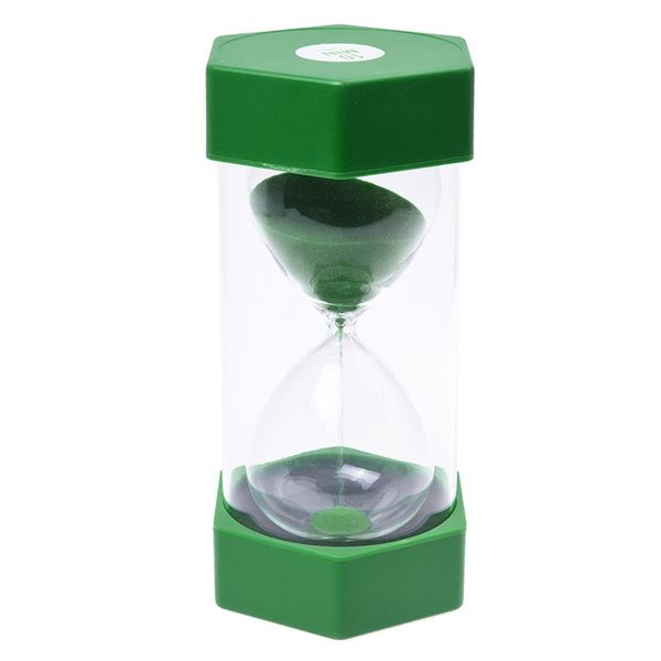 

security fashion hourglass sand timer 10 minutes green