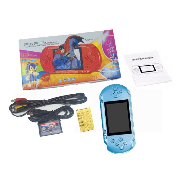 

3 inch 16 bit pxp3 slim station video games player handheld game + one game card console built-in 150 classic games