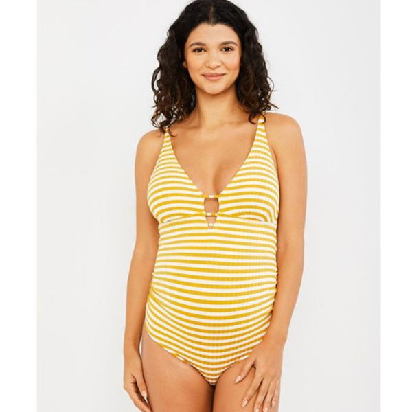 

maternity swimwear women striped bikinis one piece swimsuit beachwear pregnant monokini bodysuits bathing suit women's pregnancy swim w