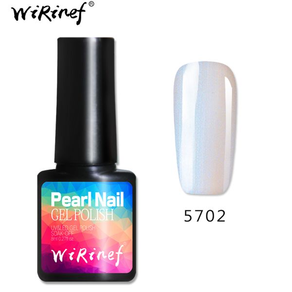 

wirinef nude natural shell pearl uv led nail gel polish lacquer 8ml pearl shiny sea shell gel pure nail varnish, Red;pink