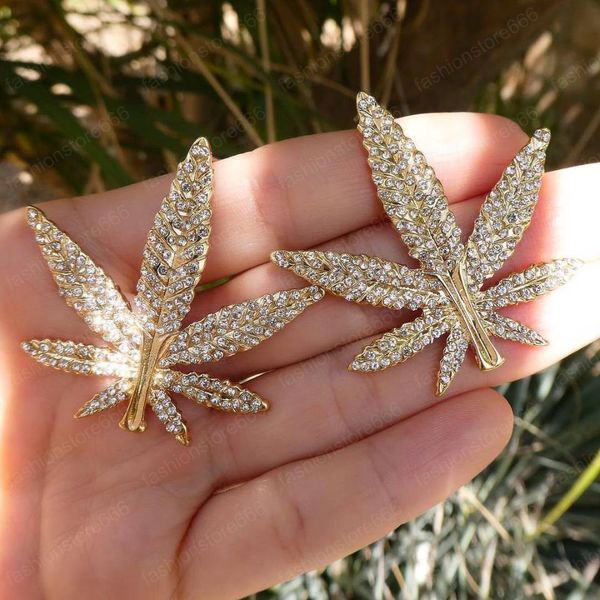 

europe fashion jewelry rhinestone maple leaf barrette hairpin hair clip bobby pin single piece barrette hair accessories, Golden;silver