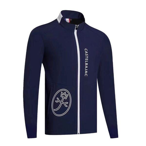 

new men golf clothes latest castelbajac golf windbreaker full sleeves anti-pilling full spring and autumn golf jackets shirt ing, Red;blue